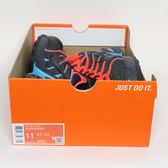 New Nike Air Max Torch 4 Anthracite Black Blue Mens Shoes Size 11 New 343846-046 - Picture 7 of 7